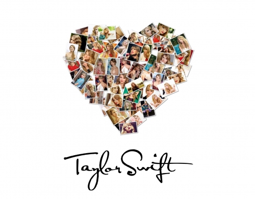 coque Taylor Swift Love Fan Collage signature