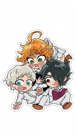 coque The Promised Neverland - Emma, Ray, Norman Chibi