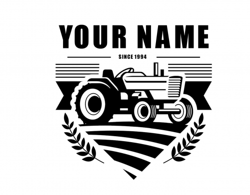 coque Tracteur Logo personnalisable prénom date de naissance