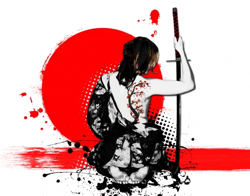 coque Trash Polka - Female Samurai