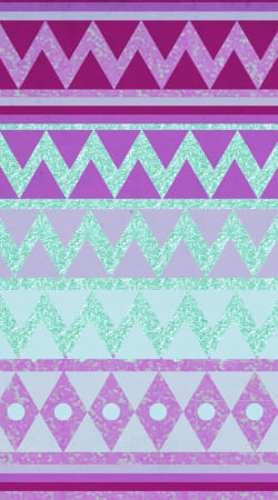 coque Tribal Chevron in pink and mint glitter