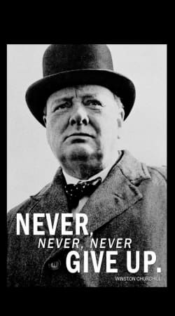 coque Winston Churcill Never Give UP