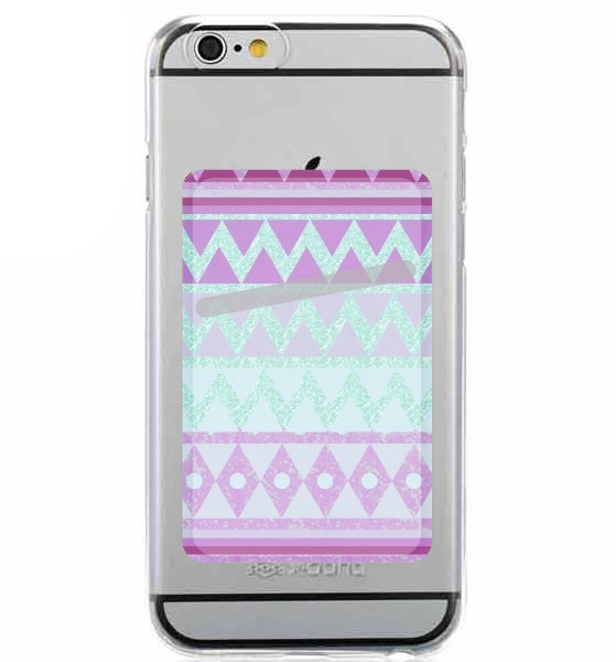 Slot Tribal Chevron in pink and mint glitter 