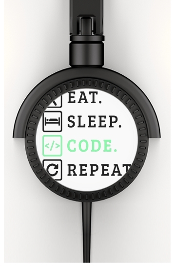 Cuffie Eat Sleep Code Repeat 