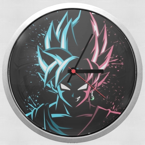 Orologio Black Goku Face Art Blue and pink hair 