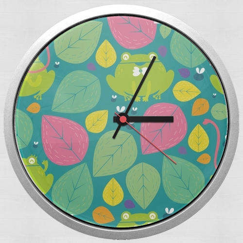 Orologio Frogs and leaves 