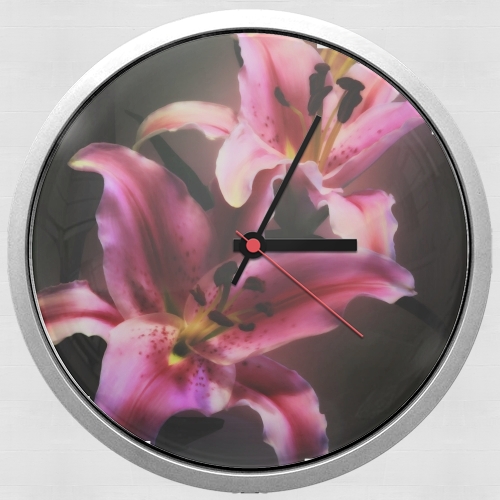 Orologio Painting Pink Stargazer Lily 