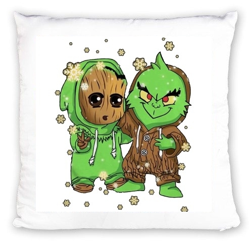 cuscino Baby Groot and Grinch Christmas 