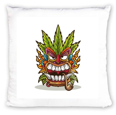 cuscino Tiki mask cannabis weed smoking 