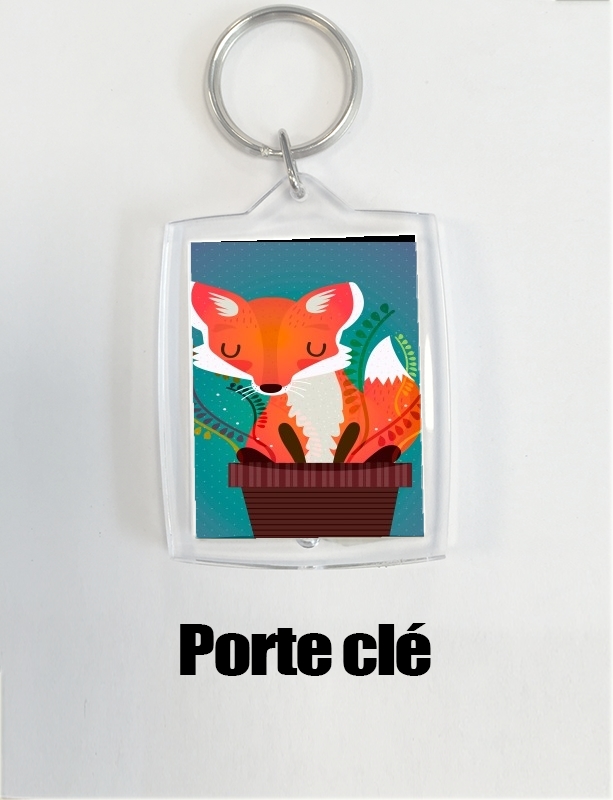 Portachiavi Fox in the pot 