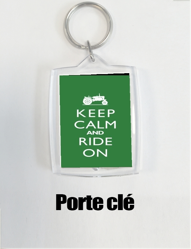 Portachiavi Keep Calm And ride on Tractor 
