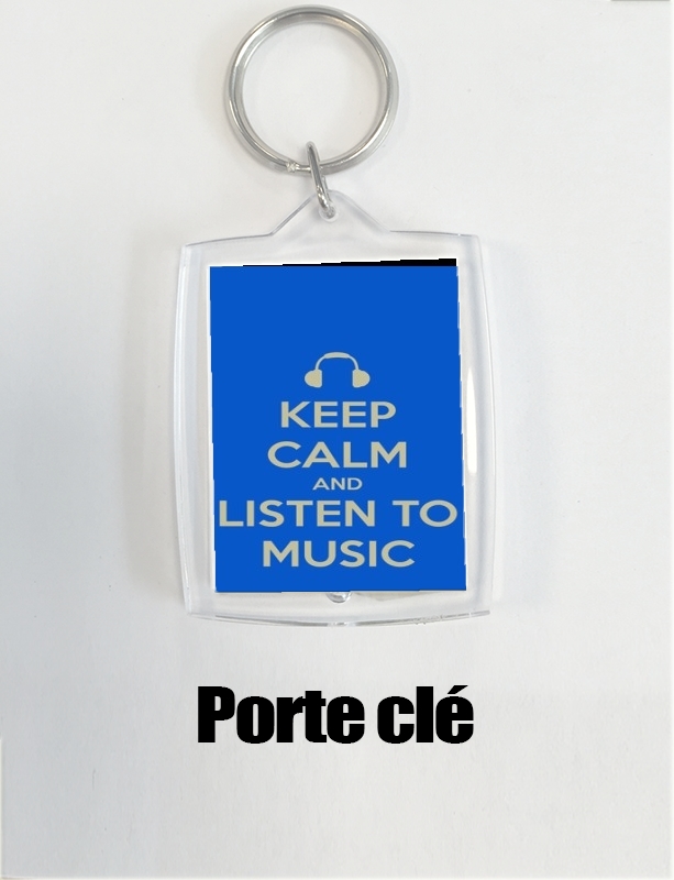 Portachiavi Keep Calm And Listen to Music 
