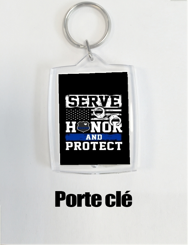 Portachiavi Police Serve Honor Protect 