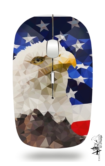 Mouse American Eagle and Flag 