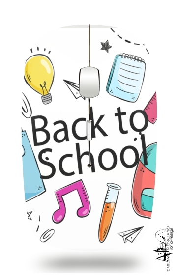 Mouse Back to school background drawing 