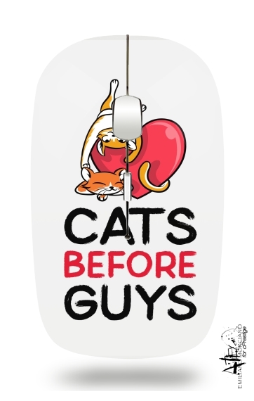 Cats before guy