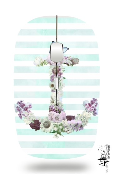 Mouse Floral Anchor in mint 