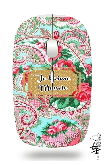 Mouse Floral Old Tissue - Je t'aime Mamie 