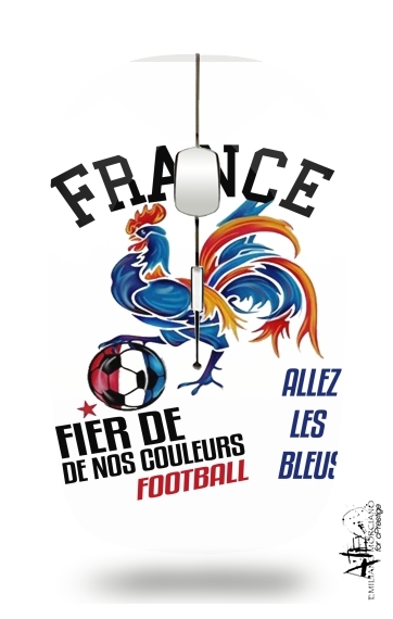 Mouse France Football Coq Sportif Fier de nos couleurs Allez les bleus 