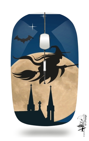 Mouse Halloween Moon Background Witch 