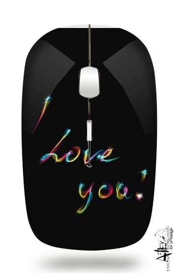 Mouse I love you - Rainbow Text 