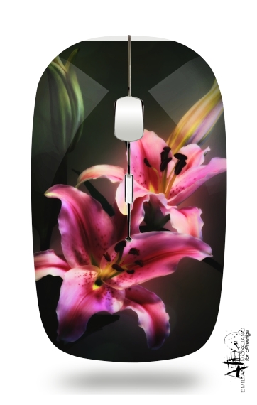 Mouse Painting Pink Stargazer Lily 
