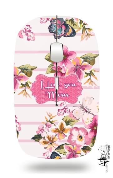 Mouse Pink floral Marinière - Love You Mom 