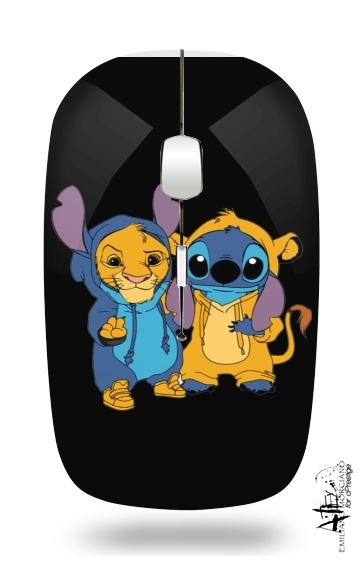 Mouse Simba X Stitch best friends 