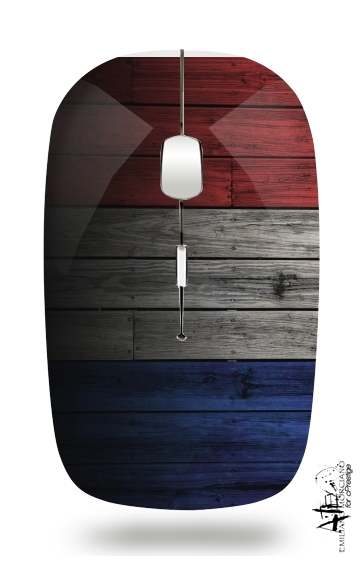 Mouse Wooden French Flag 