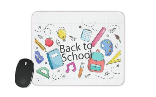 tapis de souris Back to school background drawing