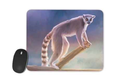 tapis de souris Cute painted Ring-tailed lemur