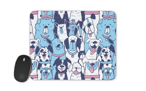 tapis de souris Dogs seamless pattern