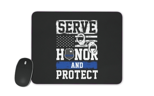 tapis de souris Police Serve Honor Protect