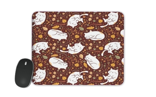 tapis de souris Sleeping cats seamless pattern