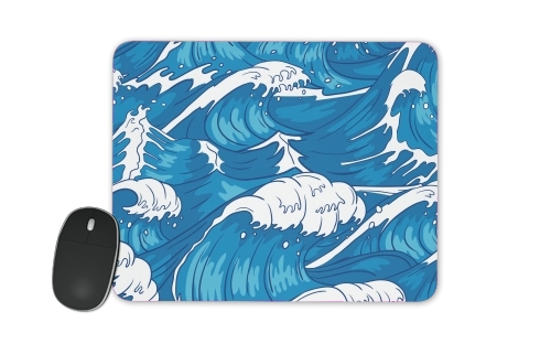 tapis de souris Storm waves seamless pattern ocean