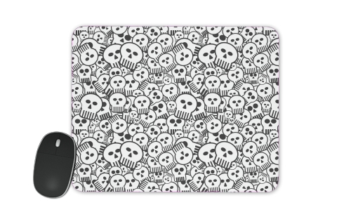 tappetino toon skulls, black and white 