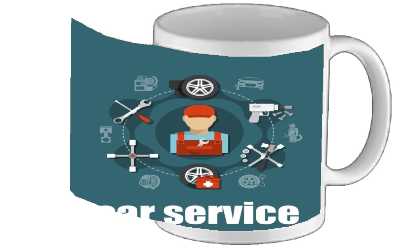 Mug Car Service Logo 