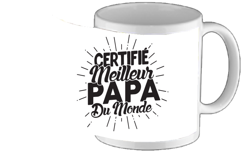 Mug Certifie meilleur papa du monde 
