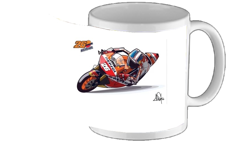 Mug Dani Pedrosa Moto GP Cartoon Art 