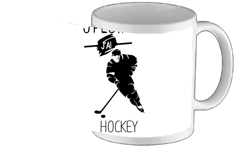 Mug Je peux pas jai hockey sur glace 