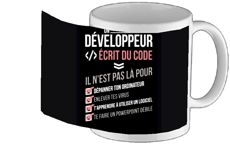 Mug Un developpeur ecrit du code Stop 