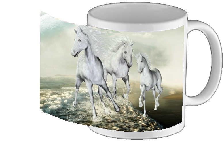 Mug White Horses On The Beach 