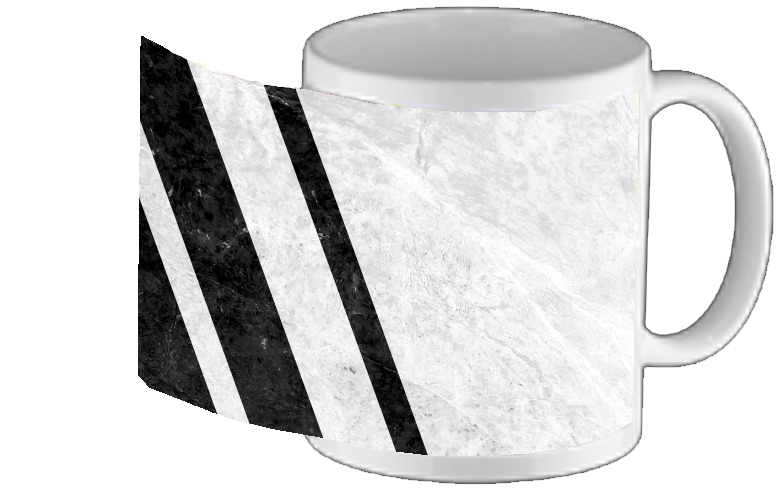Mug White Striped Marble 