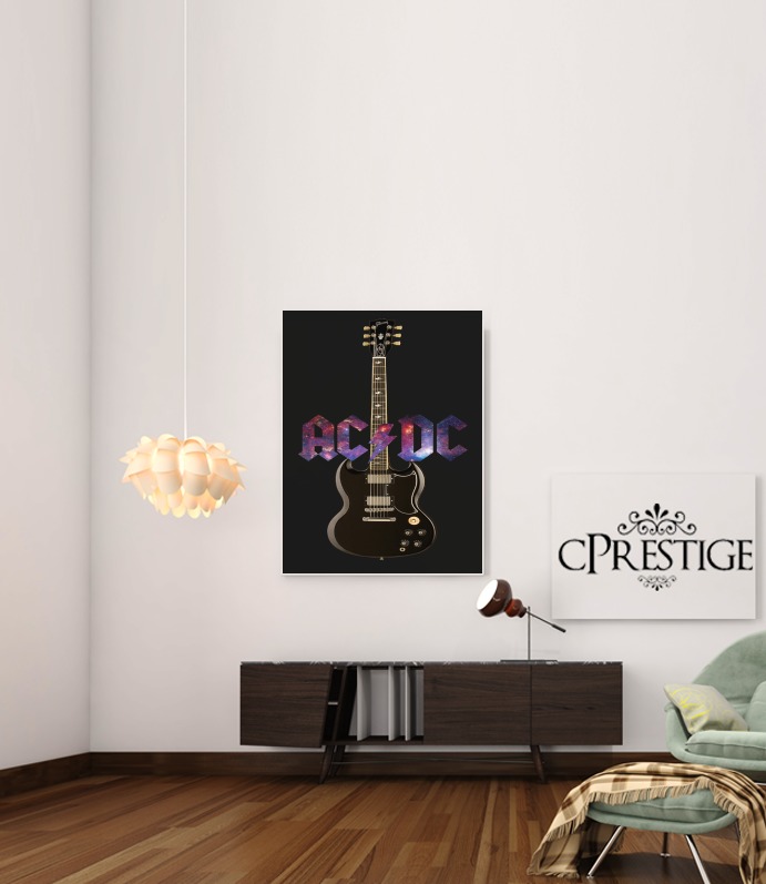 Canvas AcDc Guitare Gibson Angus 