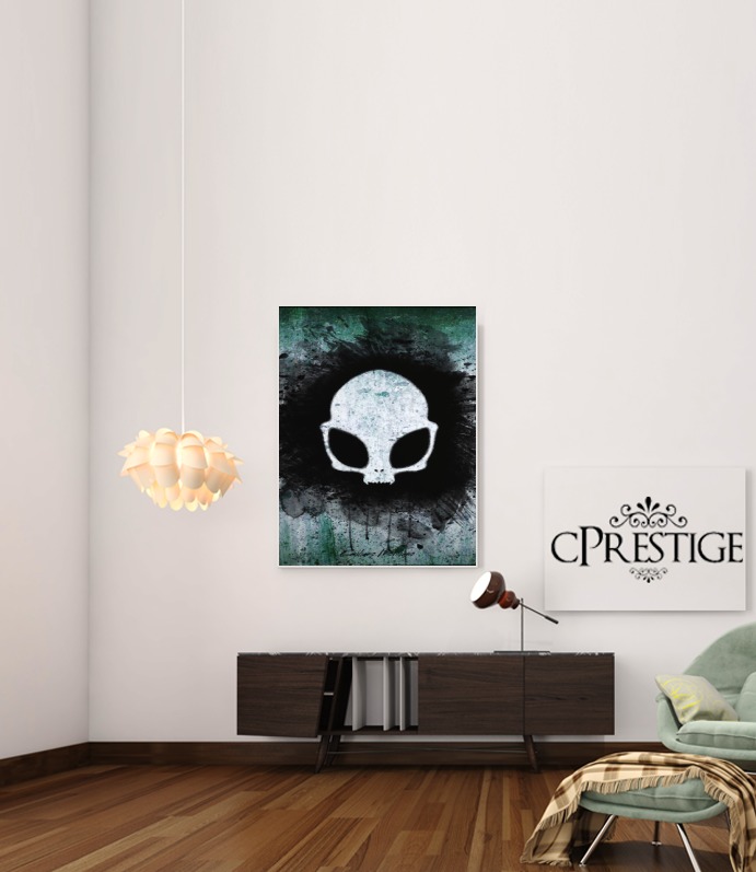 Canvas Skull alien 