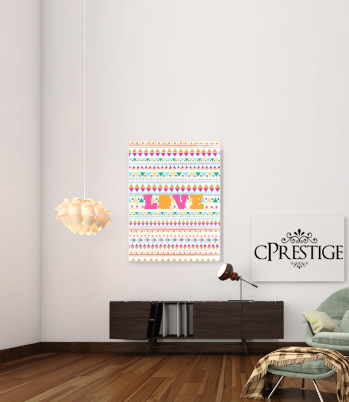 Canvas Aztec love candy 