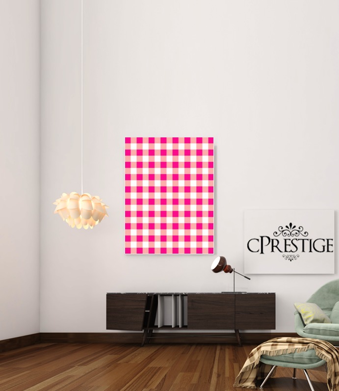 Canvas Pink Square Vichy 