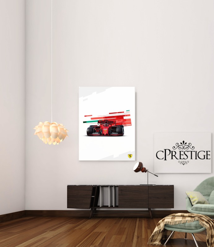 Canvas Charles leclerc Ferrari 