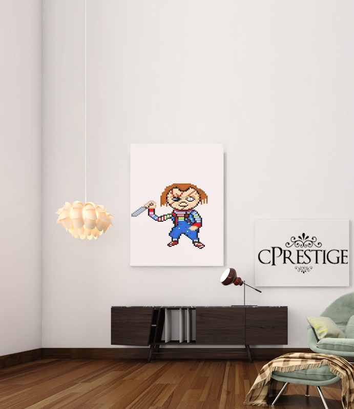 Canvas Chucky Pixel Art 