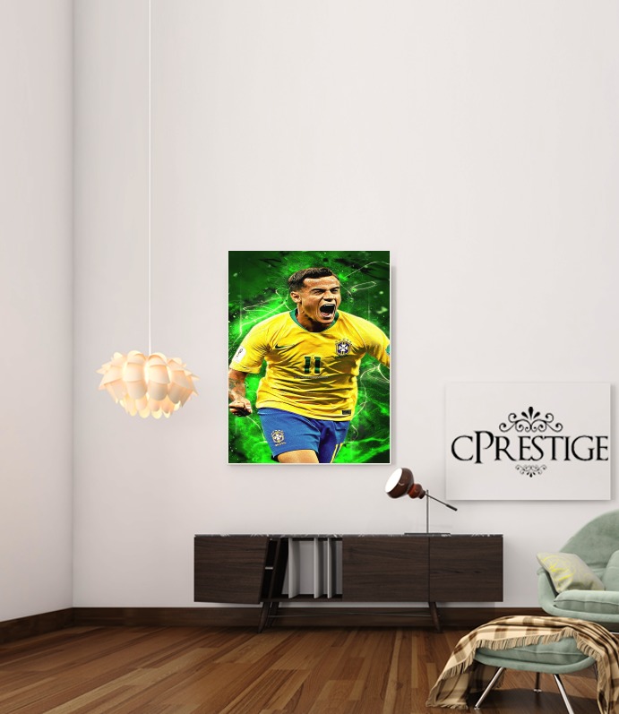 Canvas coutinho Football Player Pop Art 